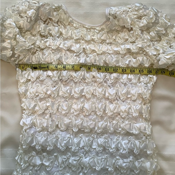 Elegant White Ruffled Dress - Picture 7 of 12